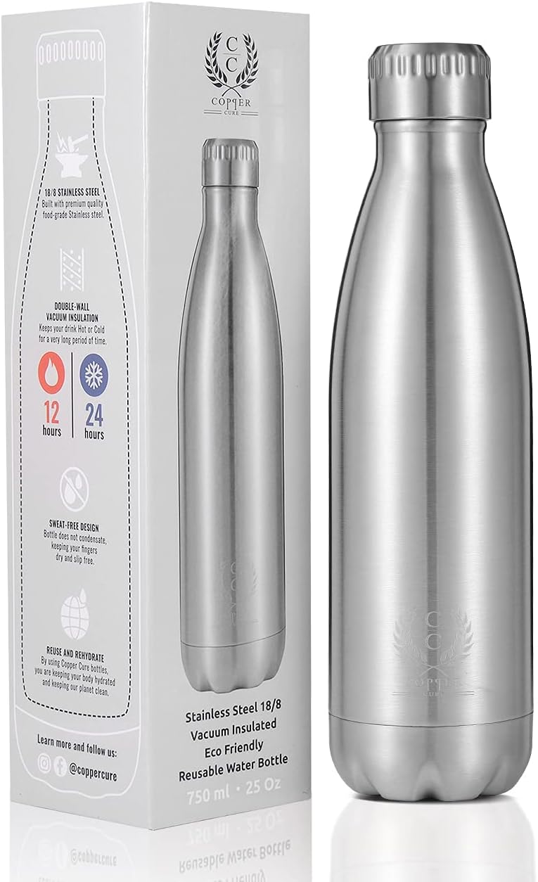 Water Bottle Stainless Steel Vacuum Insulated Double Walled, Vacuum-Insulated Thermos 750 ML