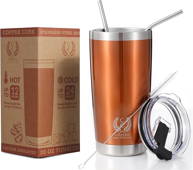 Stainless Steel Tumbler 20 Oz (Copper)