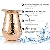 Pure Copper Water Pitcher With Lid, 100% Solid Jug, 70 Oz Capacity, Hammered Vessel, Carafe for Ayurveda Health, Healing Benefit, Home, Hotel & Gifting