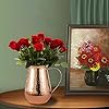 Pure Copper Water Pitcher With Lid, 100% Solid Jug, 70 Oz Capacity, Hammered Vessel, Carafe for Ayurveda Health, Healing Benefit, Home, Hotel & Gifting