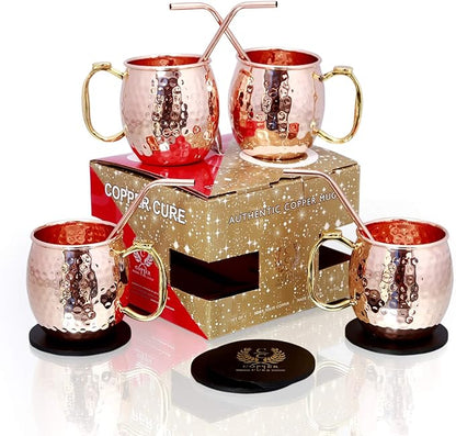 Copper Mugs Set of 4