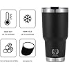 Stainless Steel Insulated Tumblers 30 Oz, Coffee Cup, Double Wall Tumbler Travel Mug w/ Lid & Straws, keeps the Drinks Cold or Hot for Hours