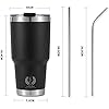 Stainless Steel Insulated Tumblers 30 Oz, Coffee Cup, Double Wall Tumbler Travel Mug w/ Lid & Straws, keeps the Drinks Cold or Hot for Hours
