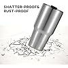 Stainless Steel Vacuum Insulated Tumbler 30 Oz, Water Glass, Coffee Cup, Double Wall Tumbler Travel Mug w/Lid & Straws, keeps the Drinks Cold or Hot for Hours