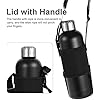 Stainless Steel Water Bottle Double Walled Vacuum Insulated 500 ML - 17 Oz Black Color